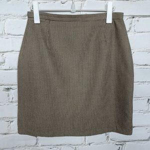Beechers Brook Houndstooth Brown Mini Skirt